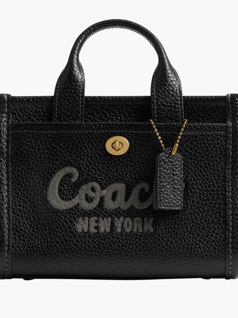 Coach Black Bubble Leather Cargo Tote NWT